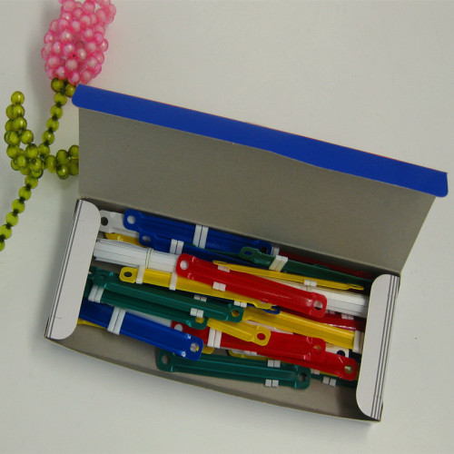 manufacturers supply plastic binder clip color binding strip two-hole atomic clip office supplies
