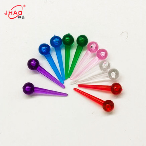 manufacturers supply color transparent all-plastic pin color painting nail without tying hands 15mm