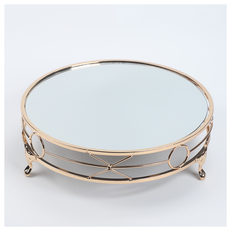 北欧风家居仿古创意收纳镜面底托盘 客厅轻奢装饰摆盘
