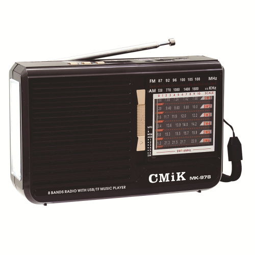 Cmik Radio Portable Elderly Multi-Function Torch USB MP3 Playback