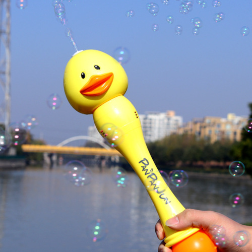 children‘s stall toy supply tiktok duck electric bubble machine bubble blowing magic stick gun automatic no leakage