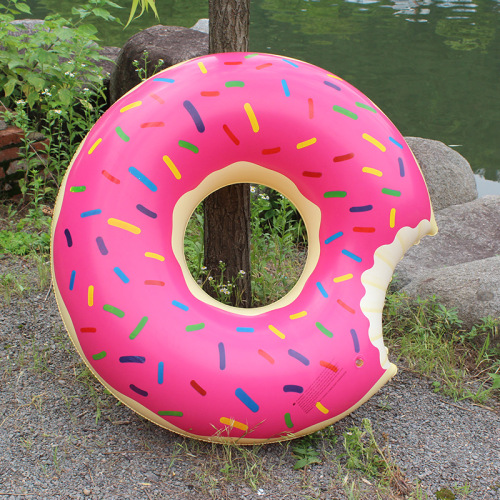Inflatable Toys Factory Spot Direct Environmental Protection PVC Toys 60cm Inflatable Donut Swimming Ring Adult Water Ring