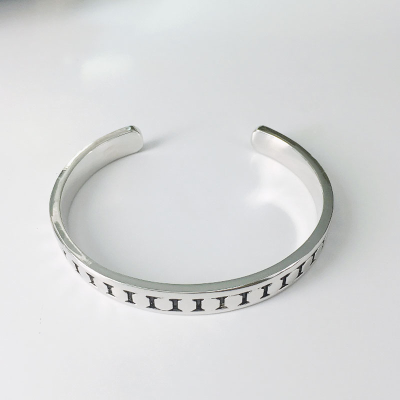 跨境wish新款热卖时尚简约铜饰品手镯925S银私人订制手环厂家批发