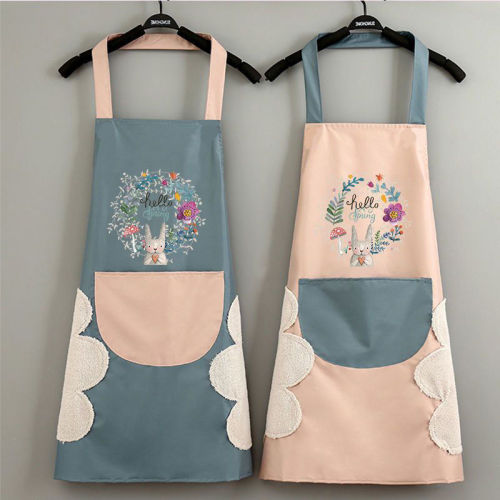 Household Apron Waterproof and Oil-Proof Fashion Women‘s Kitchen Internet Celebrity Work Korean Style Cute Cooking Adult Customization