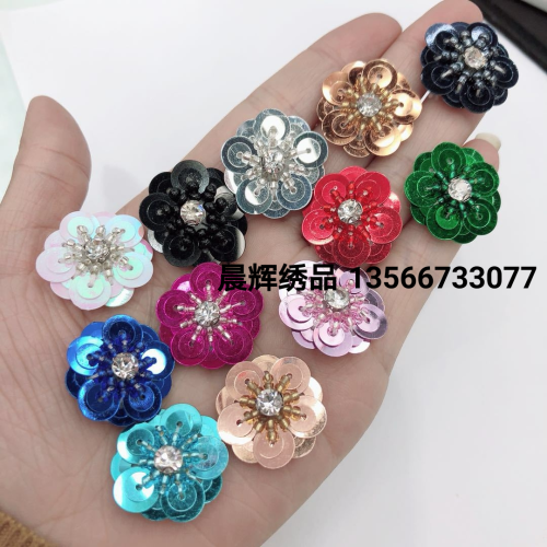 popular rice beads sequined flower handmade beaded accessories shoes and hats bags clothing accessories jewelry gloves socks accessories