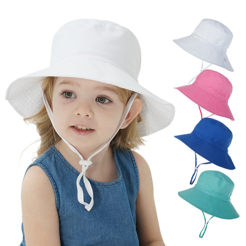 children‘s hat 2021 spring/summer european and american new sun hat male and female baby breathable basin hat beach hat fisherman hat