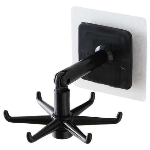 rotary hook punch-free wall hanging 360-degree rotating 6-claw storage rack
