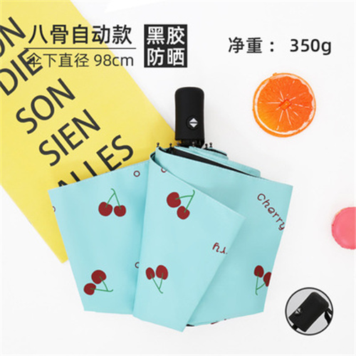 Automatic Manual Fresh umbrella Feather Folding Vinyl Sun Protection Sunshade Umbrella Dual-Use Advertising Umbrella for Rain and Rain