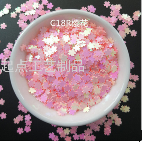 12-Color Cherry Blossom Thin Sequins Glitter Powder Boxed Nail Art Special-Shaped ser Glitter DIY with Crystal Mud Nail Patch