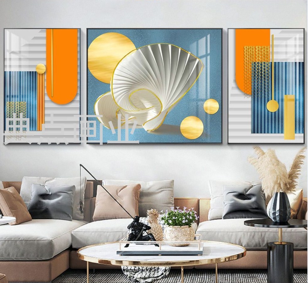 新款简约抽象居家客厅酒店大厅晶瓷装饰画厂家直销大气墙画装饰画