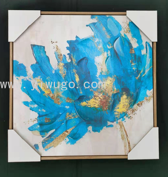 带PS发泡框帆布画手绘油画UV高清喷绘画欧美流行装饰画客厅挂画