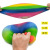 10cm Rainbow Flour Ball Vent Decompression Toy Quick Rebound Pinch Music TPR Soft Glue Puff Glue Filling