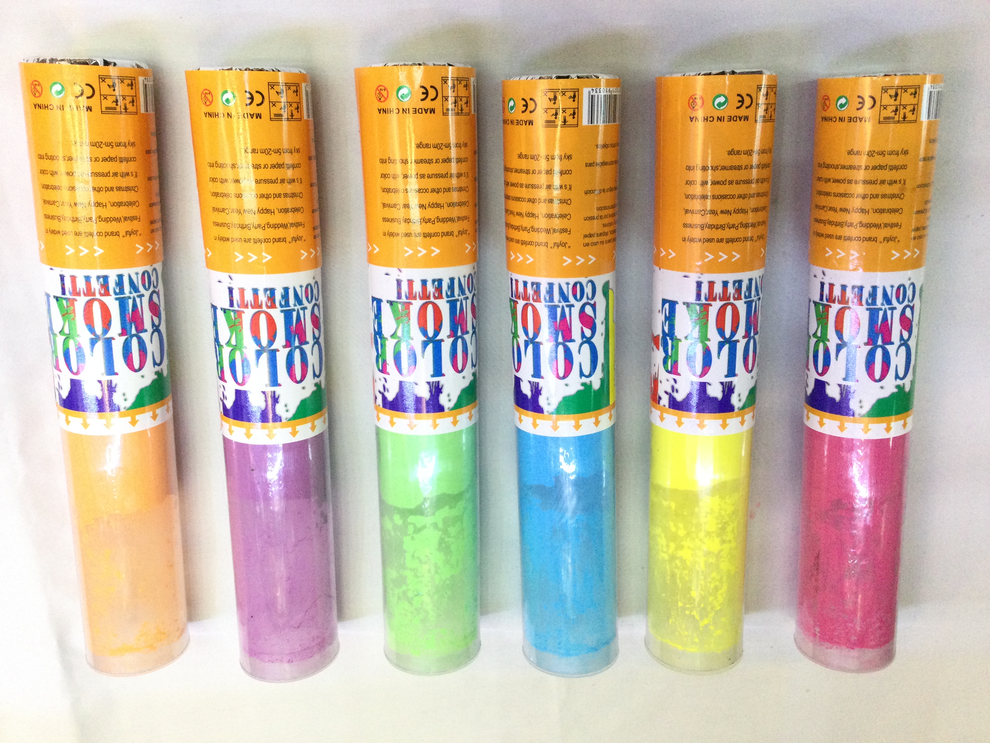 生日派对粉末道具礼宾花礼炮拉炮纸管透明管节日用品烟雾安全玉米