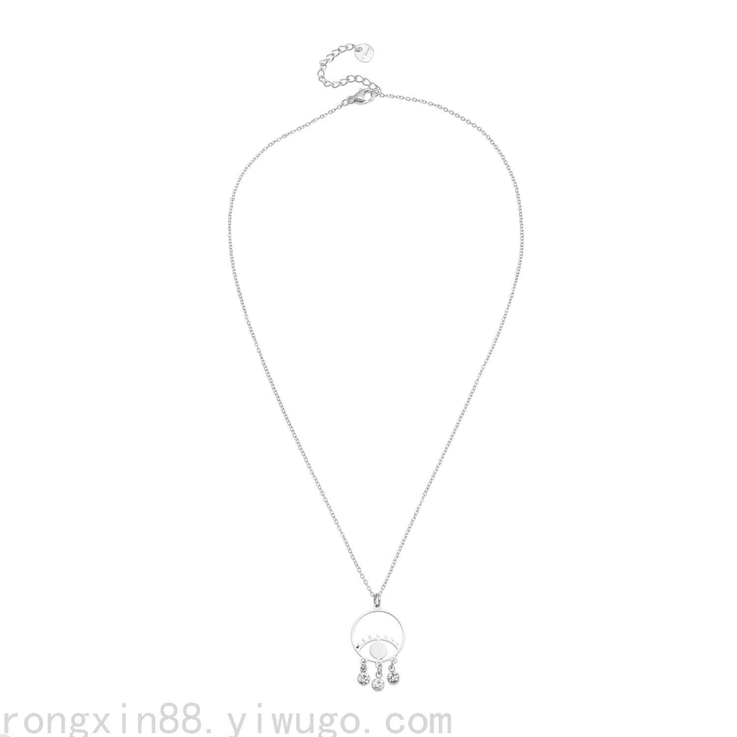 恶魔之眼元素项链小众设计感轻奢精致名媛女士项饰