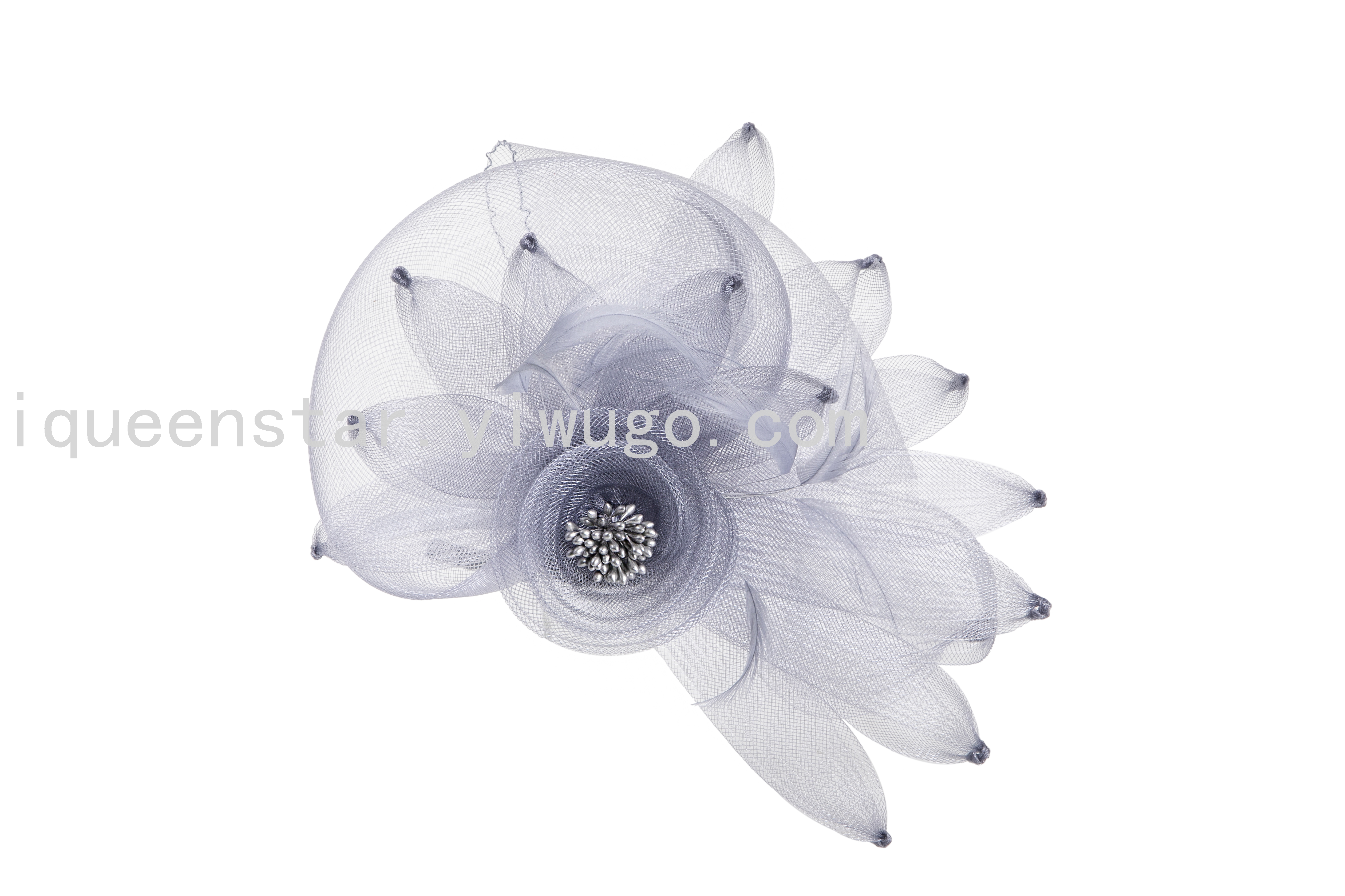 跨境热卖新款欧美女式头花赛马舞会网纱羽毛头饰发饰一件代发