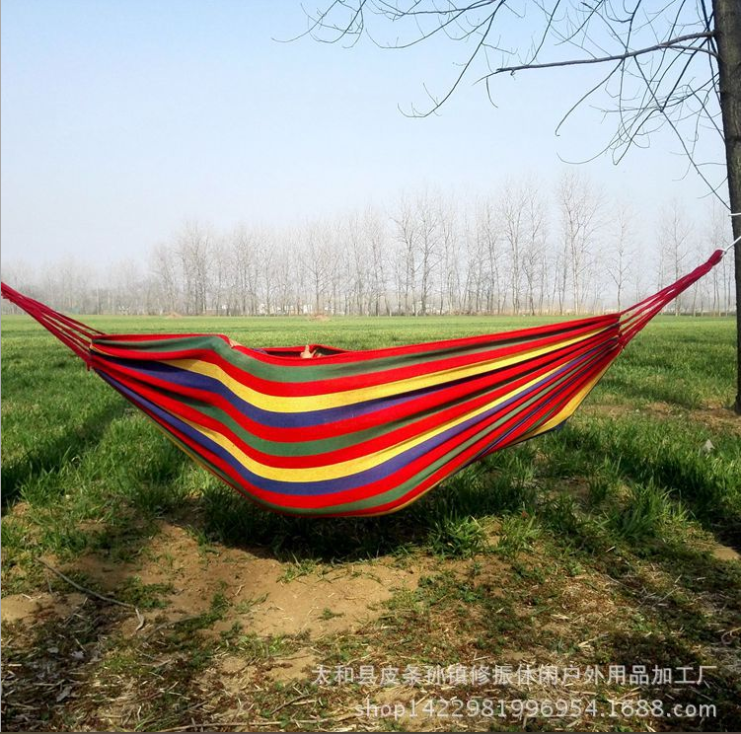 休闲帆布室内休闲双人单人吊床加宽户外用品吊床