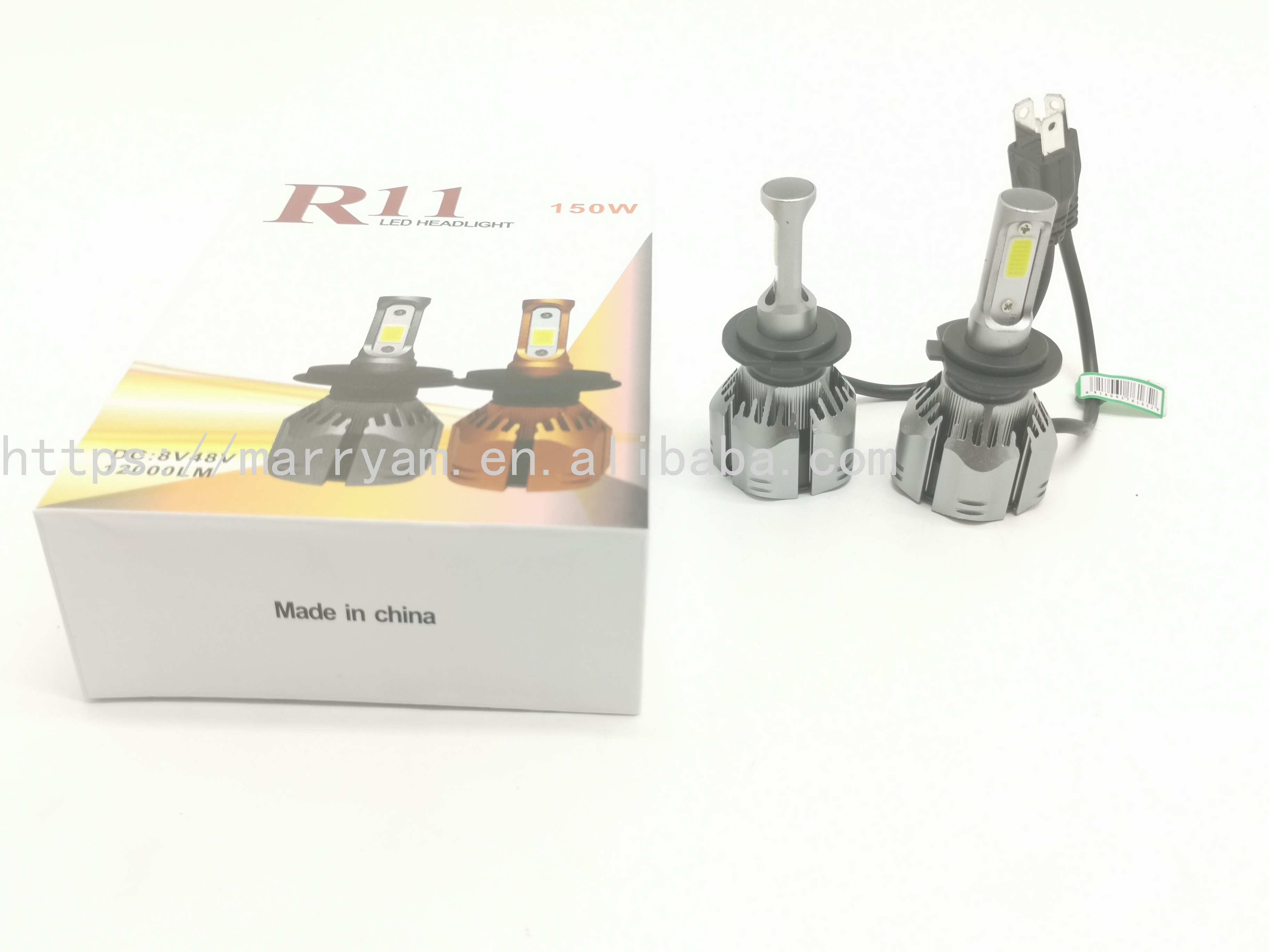 汽车LED大灯前照灯H7超亮聚光高远光近光改装配件