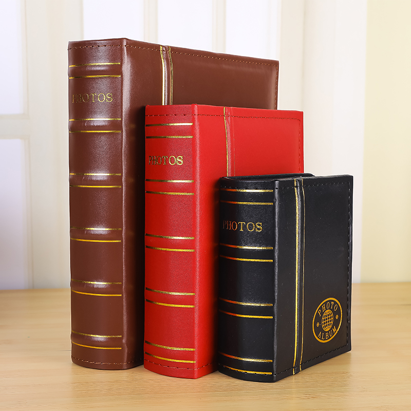 6寸相册放100张照片皮面插页式相簿 简易小本影集