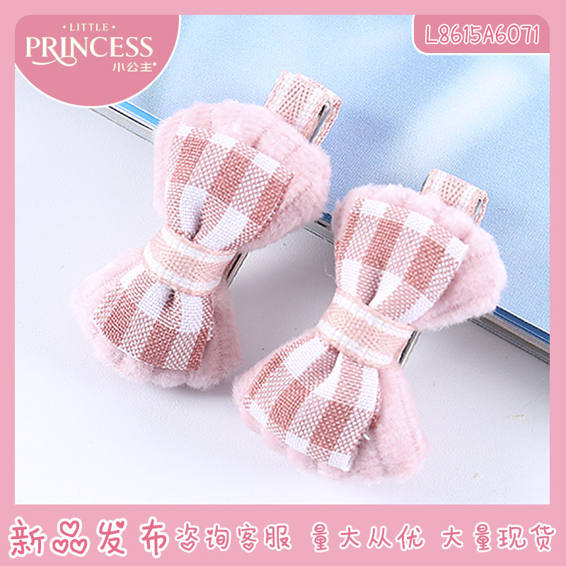 蝴蝶结发夹儿童后脑勺时尚发卡小女孩侧边刘海鸭嘴顶夹子头饰发饰