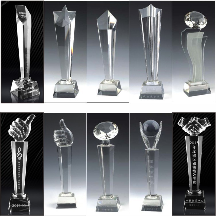 水晶奖杯批发定制 个性化儿童奖杯 公司年会礼品摆件玻璃奖杯批发