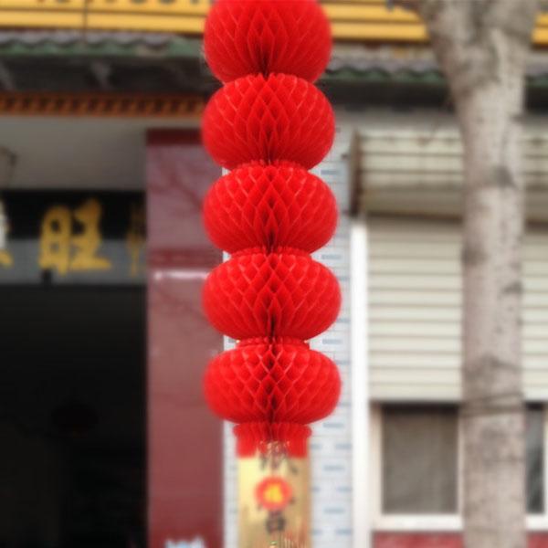 春节元旦大红灯笼连串塑料小红纸灯笼 开业结婚婚庆节日喜庆装饰