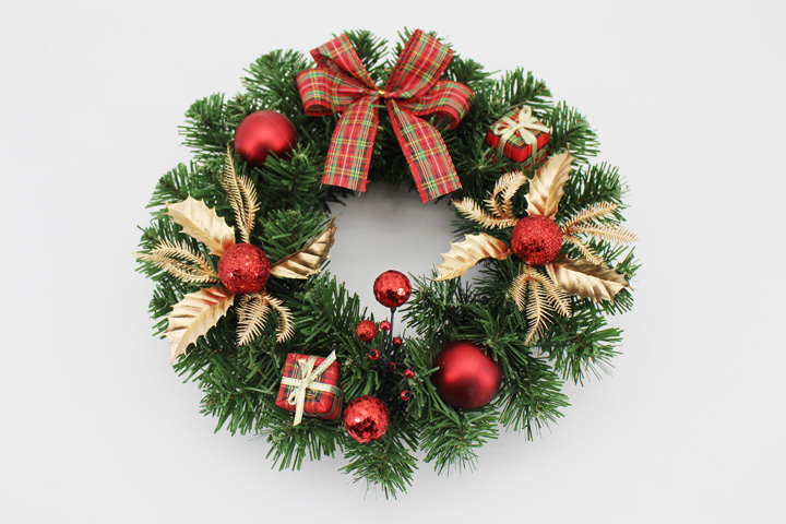 2021年高档圣诞装饰花环 圣诞装饰挂件 30cm 40cm