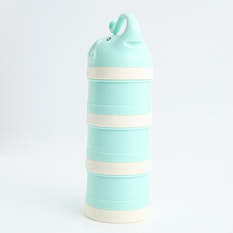 新款彩色奶粉盒 独立分层奶粉格 外层便捷携带奶粉盒详情5