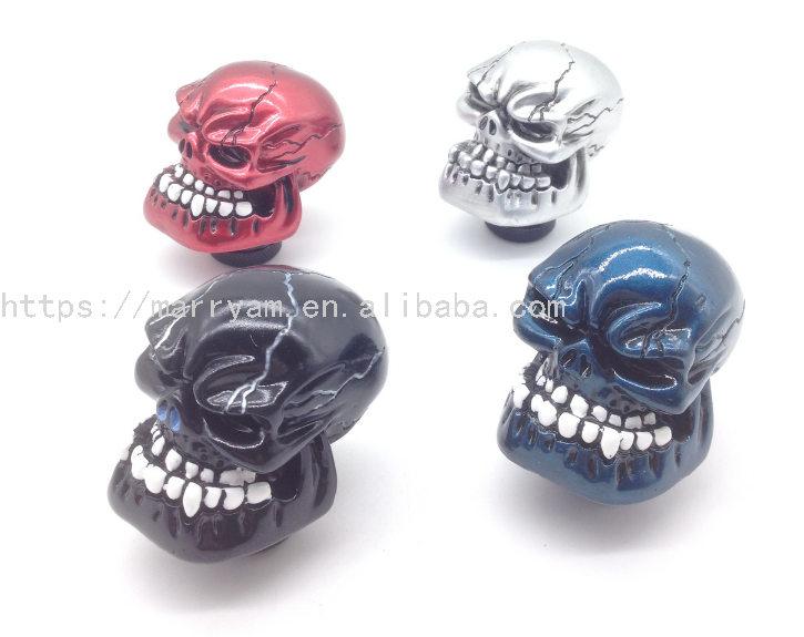 热销汽车通用改装排挡头骷髅头大牙鬼树脂换挡杆手动自动波棍头