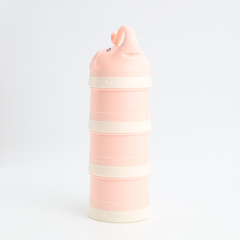 新款彩色奶粉盒 独立分层奶粉格 外层便捷携带奶粉盒详情6