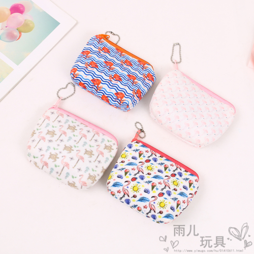 fashion printed pocket small bag women‘s coin purse korean cute summer fresh ins coin bag small and portable