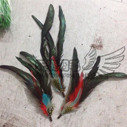 multicolor mixed color chicken tail hair 20-25cm headdress hair accessories stage performance wedding decoration flower arrangement chicken tail feather