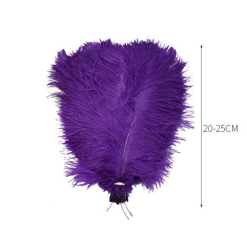 dyed ostrich hair 20-25cm colored feathers 8 colors in stock can be one piece dropshipping