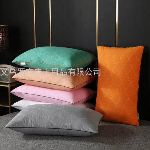 factory direct sales feather fabric pillow interior brushed fabric pillow wholesale solid color hotel student home pillow core delivery