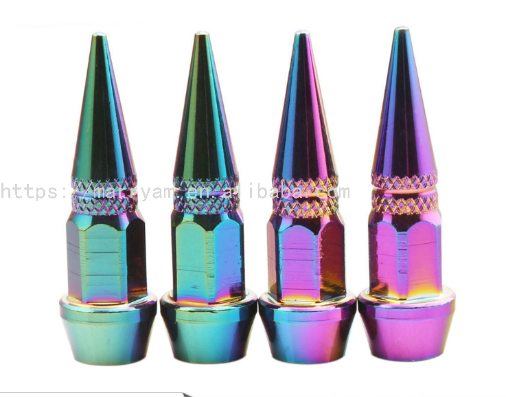 铝合金汽车轮胎气门帽 子弹头多彩铝合金气门嘴盖 防尘帽