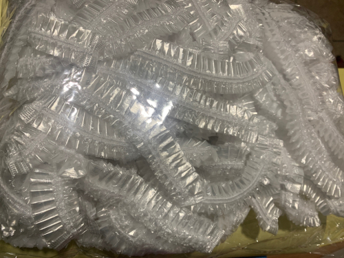 Yiwu Factory Wholesale Best-Seller on Douyin Disposable 100 PCs PE Transparent Strip Shower Cap