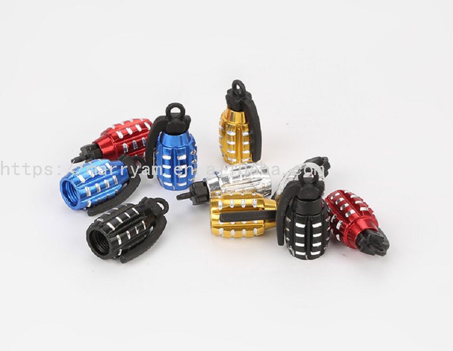 厂家批发铝合金气门嘴帽 滚花气门嘴盖多彩美式气门嘴帽包邮