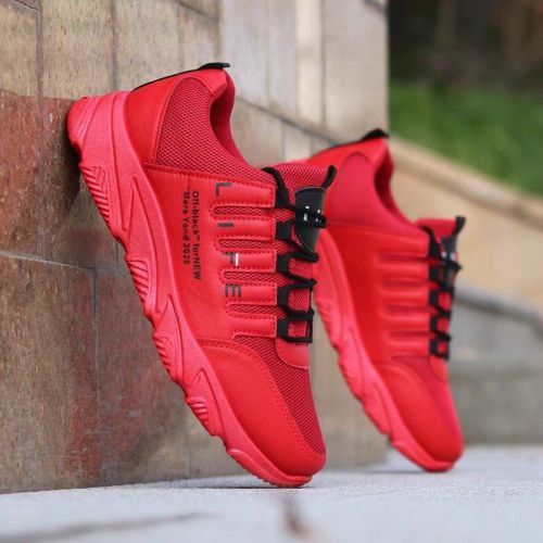 spring men‘s breathable mesh shoes black all-match fashionable non-slip running shoes deodorant mesh shoes casual sports shoes men