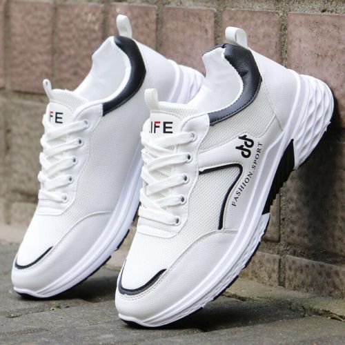 Men‘s Shoes Spring and Summer Fashion Shoes Leather Shoes Men‘s Lace-up Versatile Casual Shoes White Shoe Skateboard Shoes Sports Shoes Men 