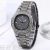 New popular star steel belt diamond men's watch luxury square calendar rhinestone surface quartz women's watch reloj