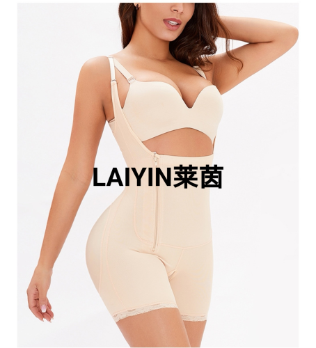 Foreign Trade Popular Style plus Size Fat Woman Side Zipper Breasted One Piece Belly Contraction Hip Lift Body Shaping Corset No Return