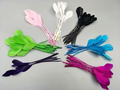 Factory Direct Sales Large Wholesale Goose Feather Tearing Head Tearing Big Floating Color Feather Corsage Headdress Flower Decorative Jewelry Material