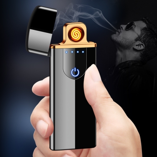 touch charging lighter windproof personality creative usb electronic cigarette lighter lettering for boyfriend double-sided