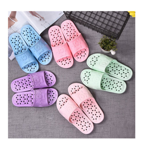 bathroom leaking home slippers simple couple slippers summer massage breathable indoor one-line men‘s and women‘s shoes