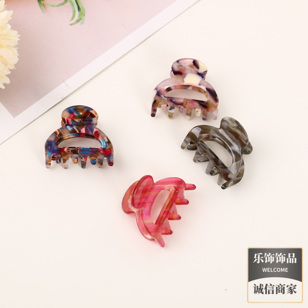 抓夹女后脑勺超仙鲨鱼夹复古发饰日韩发卡条纹淑女时尚夹子洗澡用