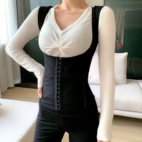 justcc Kaka Same Style Body Shaping Clothes TikTok Net Red Live Broadcast Correction Humpback Slimming Body Shaping Clothes Belly Contracting Chest Support 