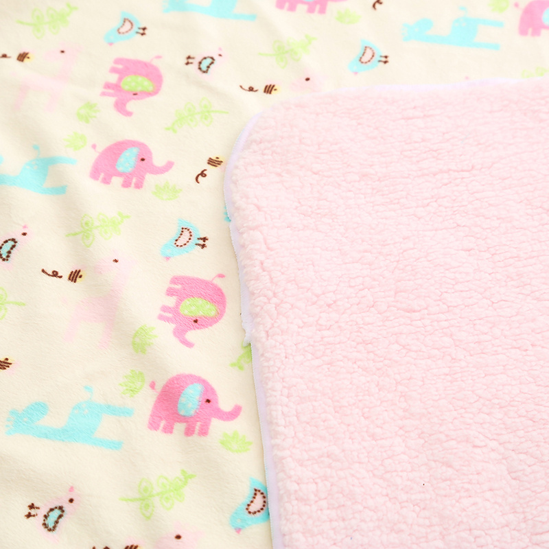 婴儿毛毯初生 新生儿绵柔软安抚毛毯 动物印花抱被儿童盖毯豆豆毯详情6
