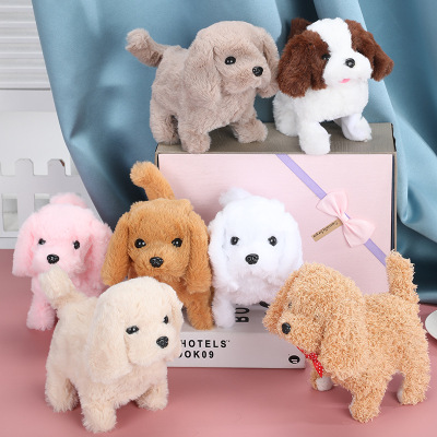 Electric Plush Toy Simulation Can Walk and Twist Butt Music Dog Electric Toy Stall Supply Plush Toy Wholesale
