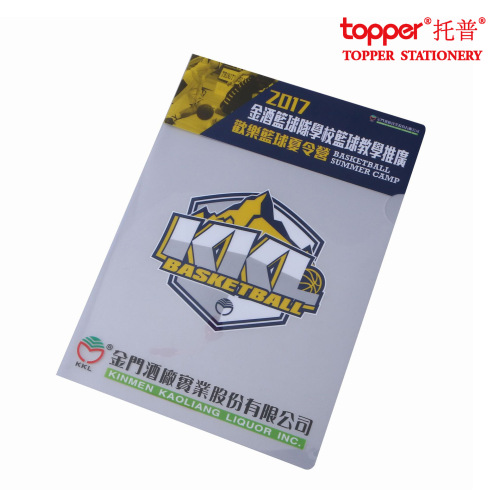 Factory Customized A4 Folder Printing Logo Pattern Advertising Promotion Folder File Bag Two Film Hanger