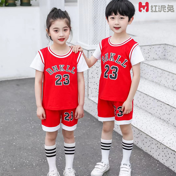 儿童篮球服套装男童夏季幼儿园宝宝表演服装女孩小学生校服