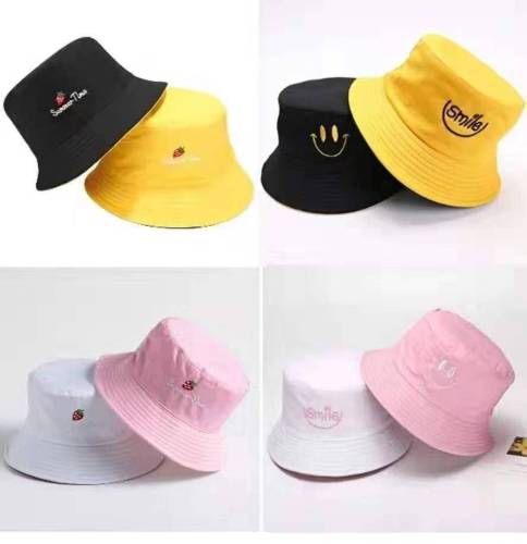 daisy double-sided fisherman hat outdoor women‘s summer sun-proof text basin hat fashion shopping hat tide hat